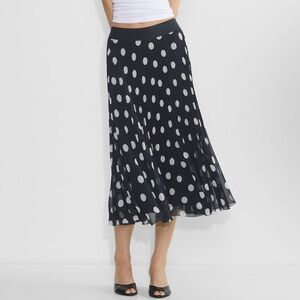 NWT Aritzia Wilfred Twirl Pleated Chiffon Midi Skirt